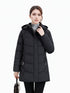 Damen-Langjacke mit Kapuze - Maschinenwaschbarer Wintermantel